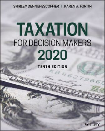 Solution Manual for Taxation for Decision Makers, 2020 10th Edition Dennis-Escoffier 