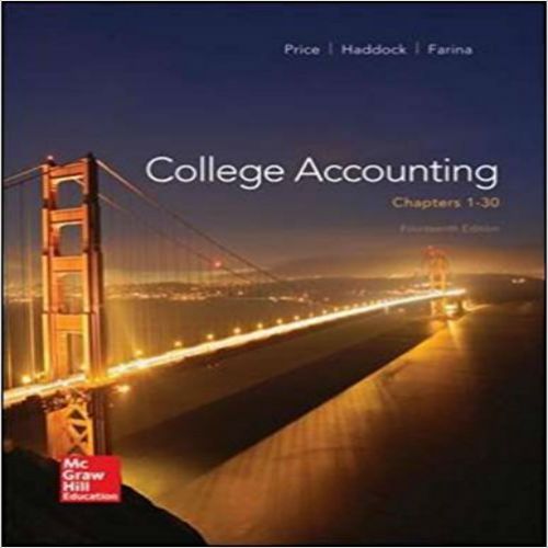 Solution Manual for College Accounting 14th Edition Slater